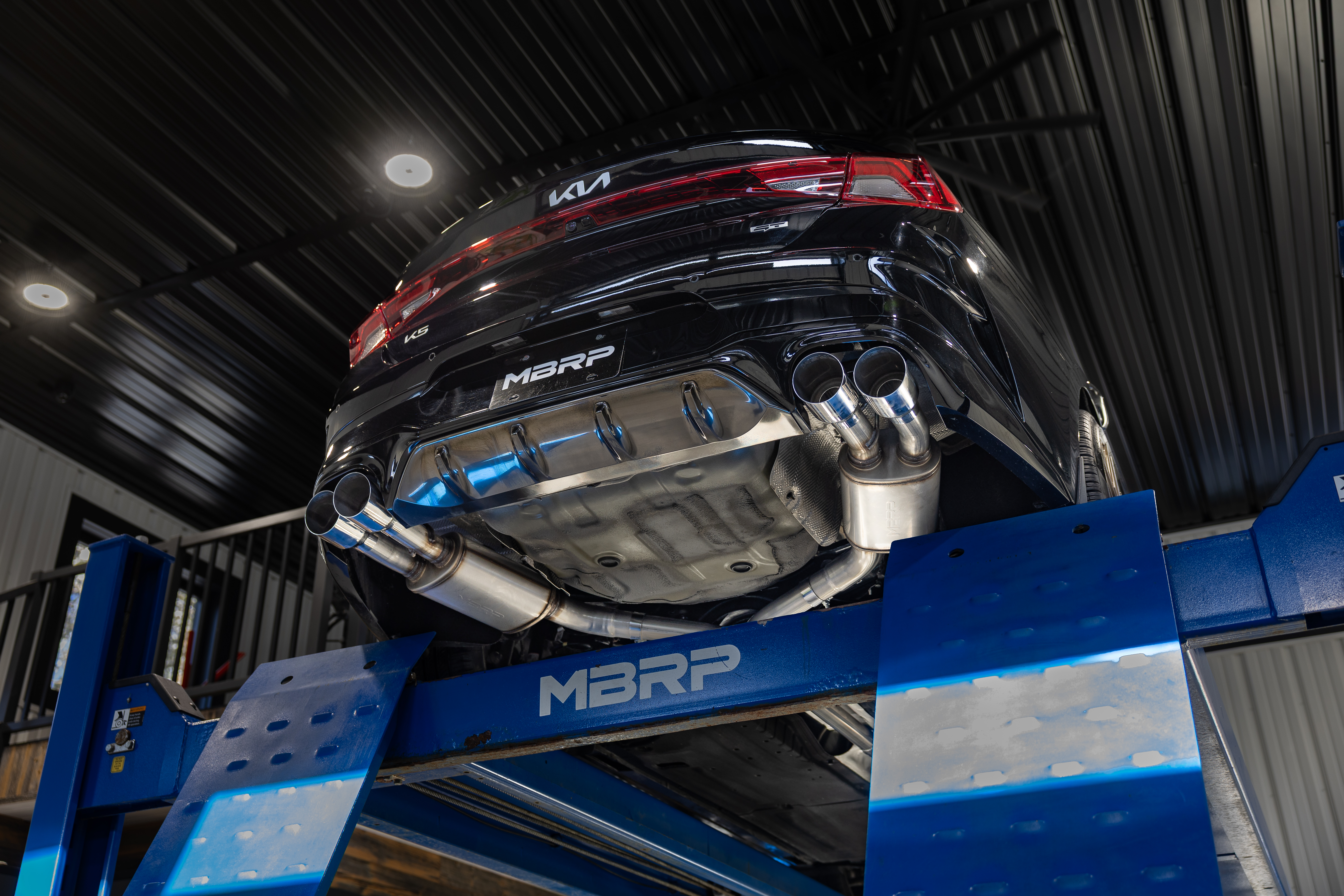 MBRP Exhaust 2.5\" Cat Back, Quad Split Rear, With Polished Tips AL